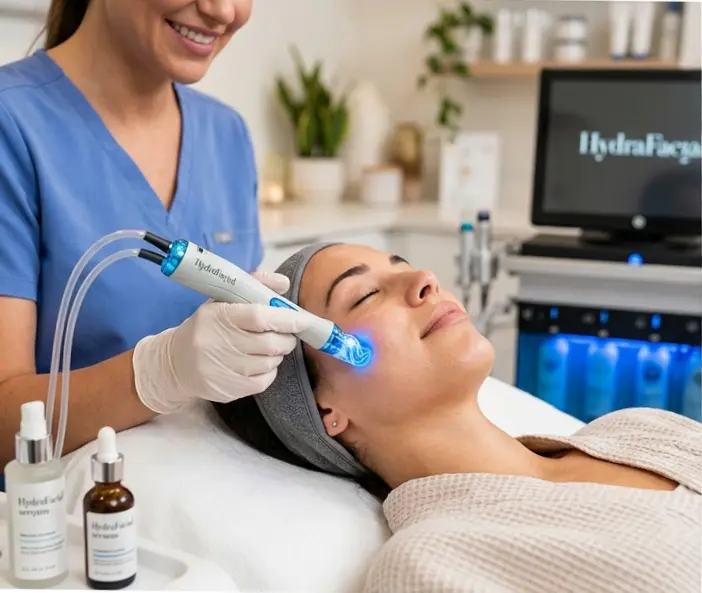 Hydra Facial treatment for glowing hydrated skin at Sugarcoat Salon