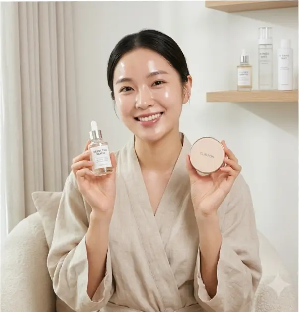Korean Glass Skin Facial layering and massage process at Sugarcoat Salon Hennur Bangalore