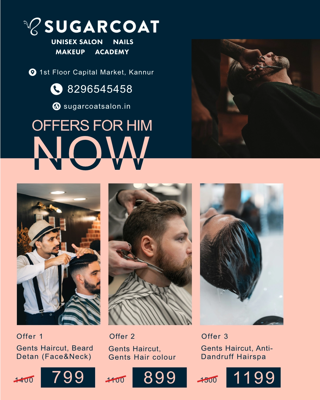 Offers for gents at Sugarcoat salon Hennur road