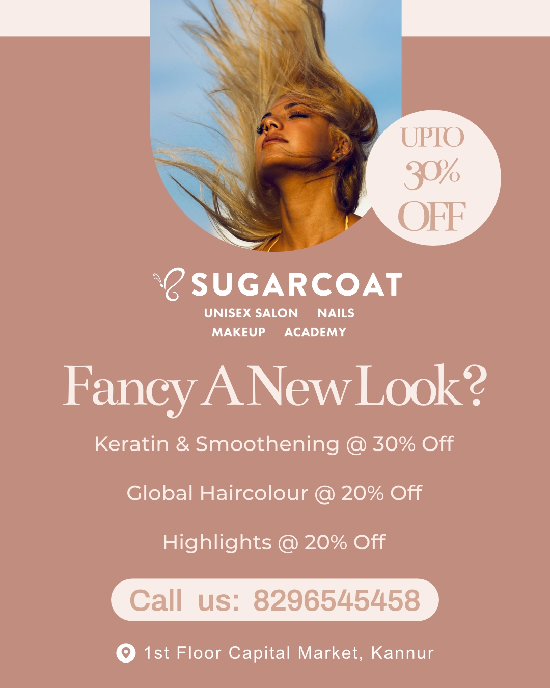 Offers on Smoothening, Keratin and Hair colour at Sugarcoat salon Hennur road