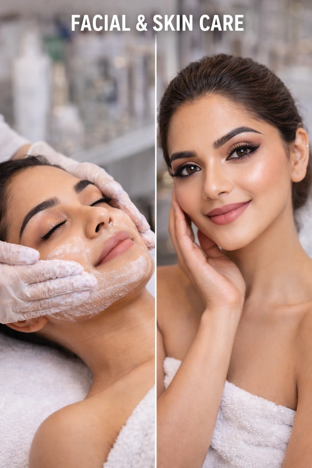 Facial and skin care treatment for glowing and healthy skin at a salon in Hennur Road Bangalore